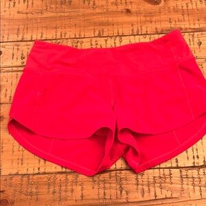 Lululemon Athletica Red Performance Athletic Shorts